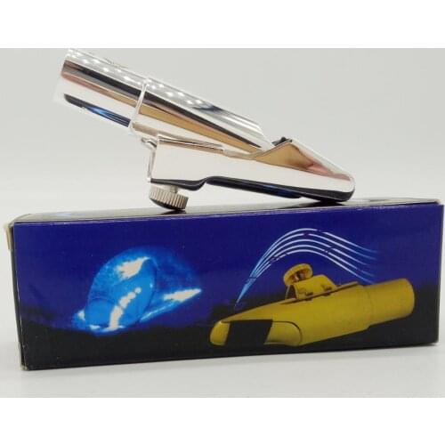 Brand New Silver Plated Tenor Soprano Alto Saxophone Mouth Piece Sax Metal Mouthpiece + Cap + Ligature Size 5 6 7 8 9