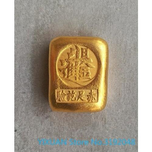 Lingote de oro antiguo lingote de oro de la dinastía Qing