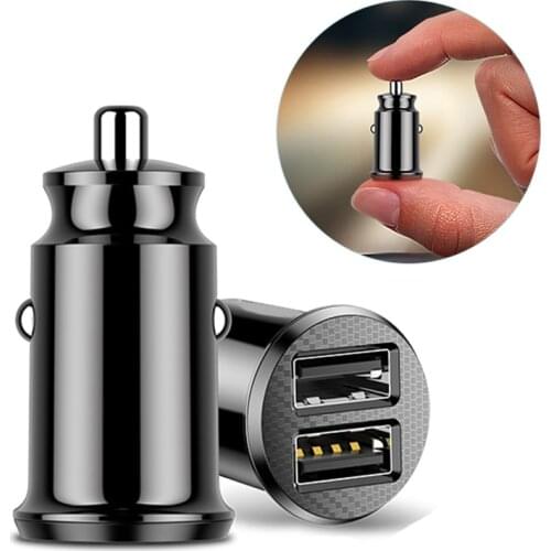 Car charger Mini Dual usb car charger-car styling USB Charger for phone 2 Port USB Fast Car charger for iPhone 7 Samsung