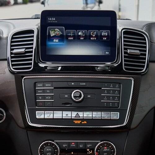 Car Center Console Air Conditioning CD Panel Cover Trim Sticker For Mercedes Benz ML X166 GLE W166 GL GLS W166 Car Accessories