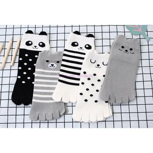 DHL 200pair Animal kids Toe Socks Cute Five Finger Sock for Kids Toe Correction 3-12T