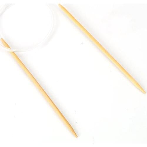 DoreenBeads 2 Pairs 4mm Bamboo Circular Sewing Needles Hand Sewing DIY Tools Scarf Hat Sweater Knitting Kit 60cm(23 5/8") long