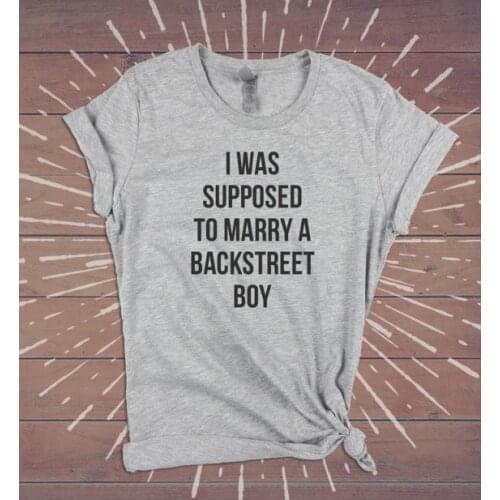 Skuggnas I Was Supposed To Marry A BACKSTREET BOY tShirt fashion casual tees tops cotton letter print graphic aesthetic clothes