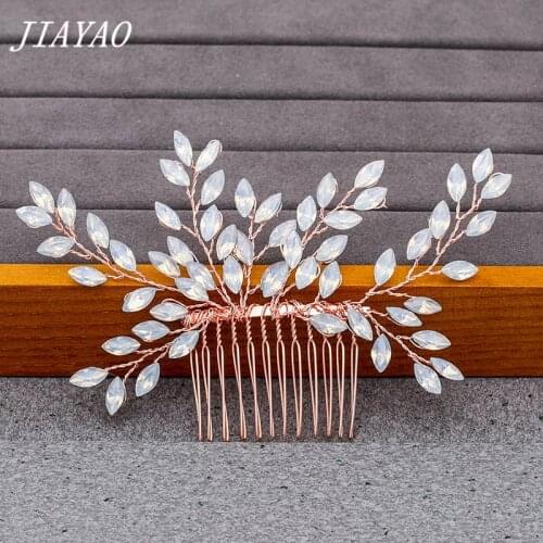 Rhinestone Hair Comb Hair Accessories For Women Comb Jewelry Wedding Accessories Bridal Hair Comb Rose Gold Color Ornament