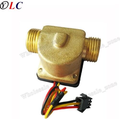 1/2" Water Controller Impeller Flowmeter Water Flow Sensor Water Flow Meter Copper Flow Sensor 1-60L/min