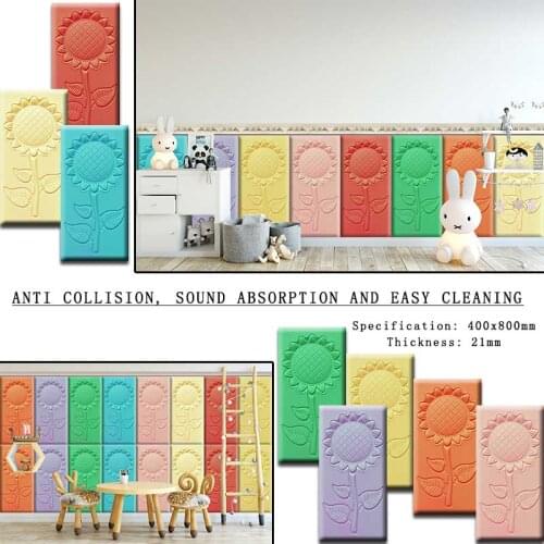 Headboard bed home decoration living room anti-collision soft package 3D wall stickers children bedroom wall decoration