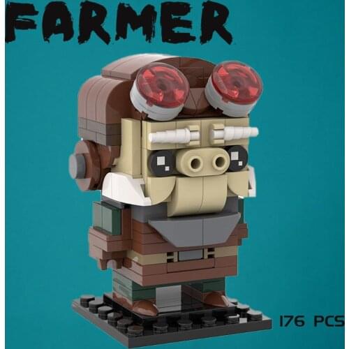 MOC Build Block Maker Movie Classic Figure Desire For Peace Farmer Assembly Model Kid Toy Creative DIY Build Brick Birthday Gift