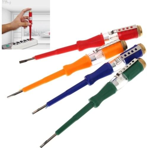 Colorful Test Pen Portable Flat Screwdriver Electric Tool Utility Light Device l29k