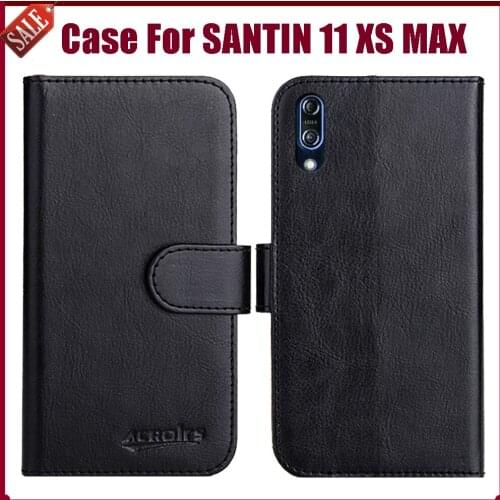 Hot! SANTIN 11 XS MAX Case 6.18" Fashion 6 Colors Flip Soft Leather Wallet Protective Cover For SANTIN 11 XS MAX Case Phone Bag