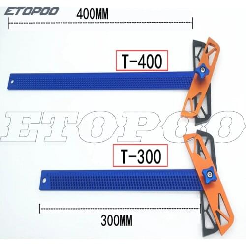 400MM 300M Woodworking Scribe Mark Line Gauge Aluminum Alloy Square 90Degree T-Type Ruler Measuring Carpenter Woodworking Tools