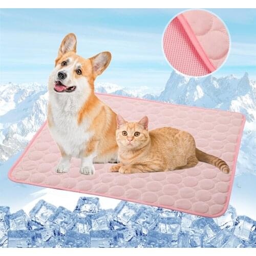 Washable Summer Dog Cooling Mat for Dogs Cats Kennel Mat Breathable Pet Self Cooling Mat Pet Crate Pad Cusion Kennel pad