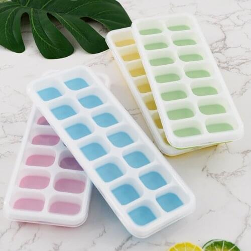 Silicone Ice Cube Maker Trays with Lids for Freezer Icecream Cold Drinks Whiskey Cocktails Kitchen Tools Accessories Ice Mold