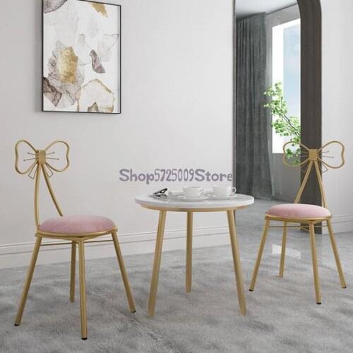Nordic dressing table chair girls cute makeup stool bedroom modern minimalist net red back ins butterfly chair