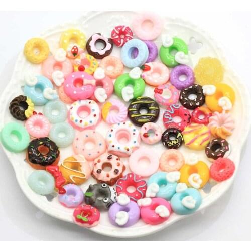 Mix Designs Mini Donuts Charms Pendants Lucky Bag Cabochons For DIY Bracelets Necklace Earring Key Chain Jewelry Making