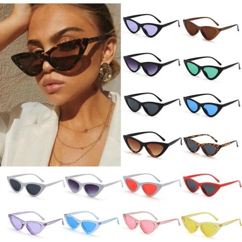 New Fashion Vintage Sexy Cat Eye Sunglasses Women Fashion Designer Mirror Small Frame Cateye Sun Glasses For Female Shades UV400