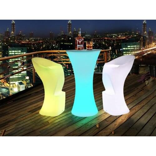 Led light high bar activity chair bar chair clear bar bar chair bar stool remote control light bar chair event site decoration