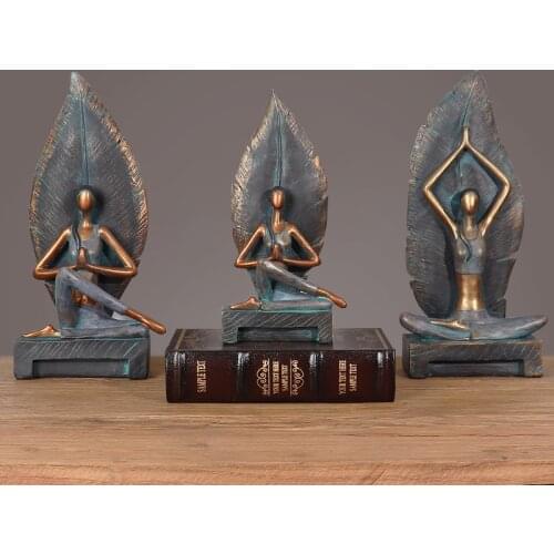 Retro Yoga Ornaments Abstract Art Luxury Figure Statue Crafts Living Room Bedroom Display Home Decoration Wedding Birthday Gift