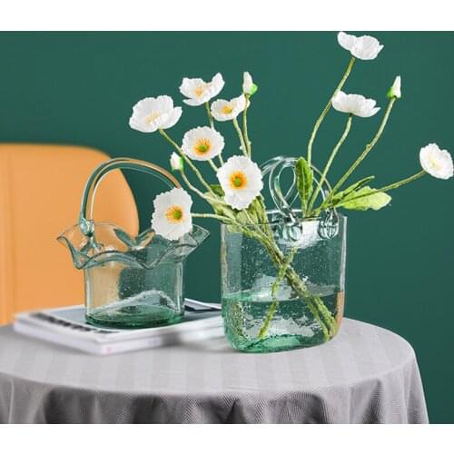 Fish Tank Flower Vase for Room Decor Table Nordic Nordic Vase Hydroponics Plants Vases Ornaments Home Glass Candle Holder