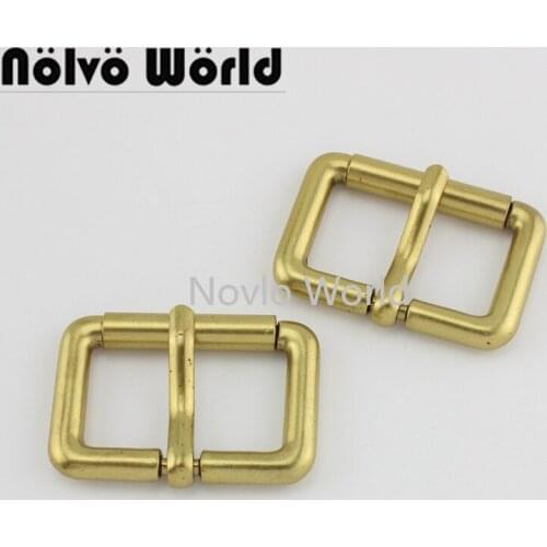 Nolvo World 5-20-100pcs 32mm 1.2" Dull Gold adjusted customize pin buckle purse handbag shoulder strapping new turnbuckle