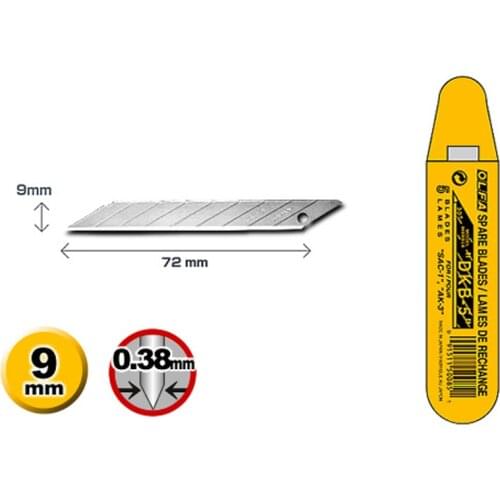 5pcs Olfa DKB-5 30 Degrees Replacement Blade 9mm 0.38mm Wallpaper Film Blade for SAC-1,LTD-01,LTD-04,LTD-05