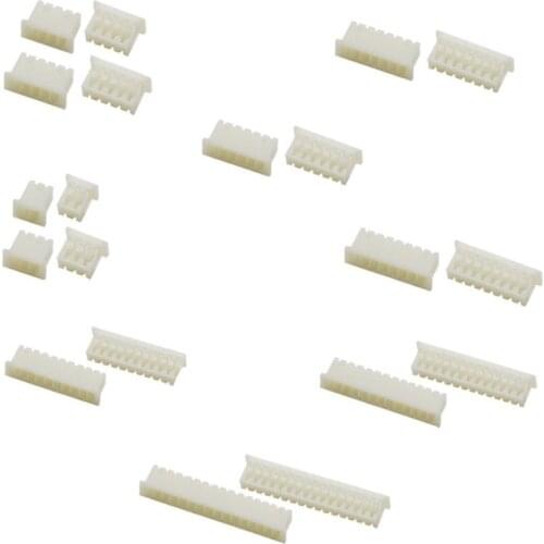 50pcs/lot NEW Original 1.25mm pitch connector terminal rubber shell plug connector 2P 3 4 5 6 7 8 10-16pin