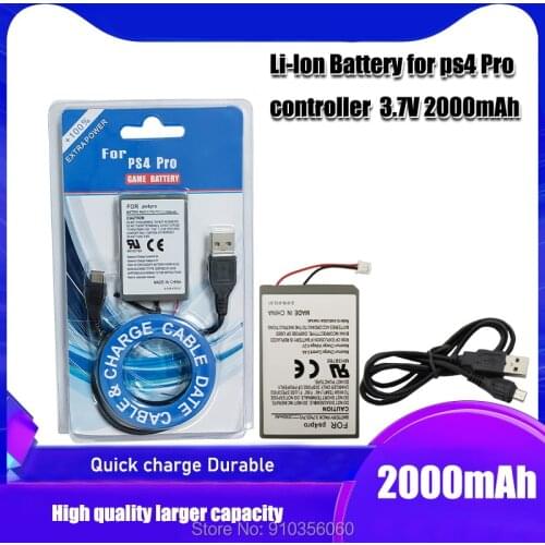 Genuine 3.7v 2000mAh Battery For Sony Gamepad PS4 Pro Battery+ USB Data Charger Dualshock4 V1 Wireless controller CUH-ZCT2NA