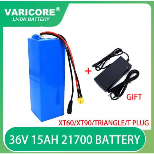 VariCore 36V 15Ah 21700 10S3P battery pack 500W high power batteries 42V 15000mAh Ebike electric bicycle BMS and 2A Charger