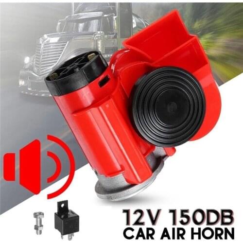 12V Car Auto Horn Truck Vehicle Boat Caravan Loudspeaker Durable Dual Tone Air Horn Speaker Loudspeaker Snail Shape