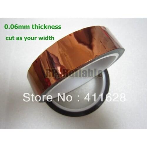 Free Shipping, 1x 18mm*33M *0.06mm Polyimide Tape Heat Resist High Temperature Adhesive Tape, for LED PCB DIY, Heat Application