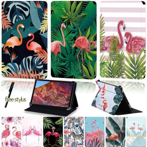 Tablet Case for Huawei MediaPad M1/M2//M3/M5/M6/8.0"/8.4"/10"/10.8" Universal Flamingo Pattern Series Drop Resistance Case