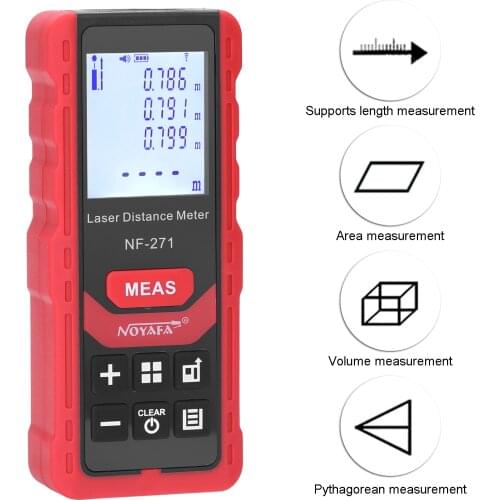 NF-271 70M Digital Distance Meter Support Distances Area Volume Pythagorean Measurement Laser Rangefinder