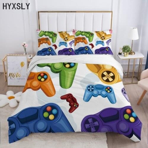 Playstation Game 3d Bedding Set Gamer Gamepad Cartoon Pattern Duvet Cover Pillowcase Adult Kids Boy Bed Linen 2/3pcs Home Decor