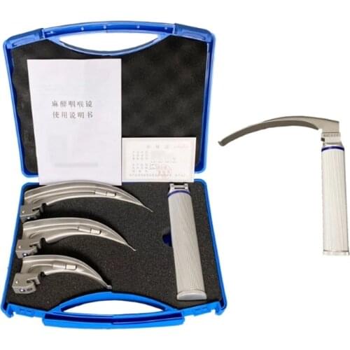 Stainless Steel AnesthesiaThroat mirror Intubation Laryngoscope Adult child Fiber Optic laryngoscope Tool Parts