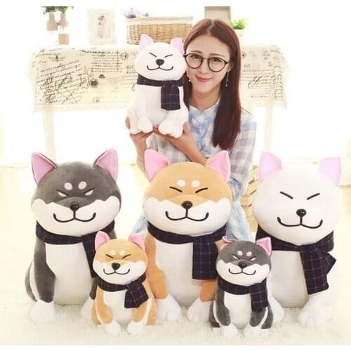 Cute Shiba Inu Doggy Dog Plush Stuffed Toy Skin-friendly Soft Comfortable Pillow Child Birthday Gift Sofa Decoration Cushion