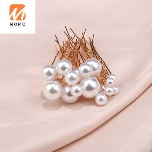 Fashion U-Shaped Pearl Hairpin up-Do Braided Hair Pin Headdress Flower Hairpin Styling