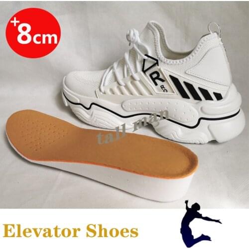 Men Sneakers Elevator Shoes Height Increase Shoes for Men Height Increasing Shoes Mesh Sneakers Insole 7-8cm