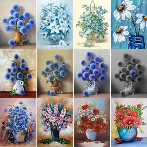 New 5D DIY Diamond Painting Flower Diamond Embroidery Landscape Cross Stitch Full Square Round Drill Crafts Art Home Decor Gift