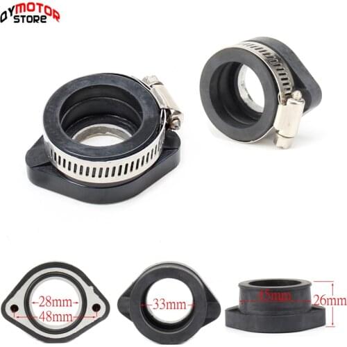 New Motorcycle Carburetor Adapter Inlet Intake Pipe Rubber Mat For VM24 PE PWK 28mm Carburetor Fit 110 125 140 150 160 cc Engine