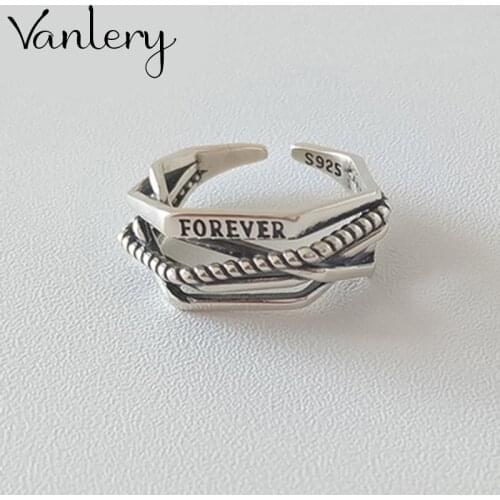 New Trendy Personality Punk Letter Rings For Women Lady Resizable Size Rings Party Jewelry Charm Gifts