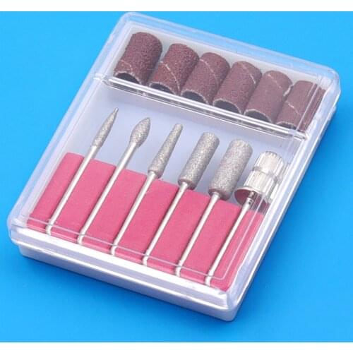 6PC Ceramic Nail Drill Bit Nail Art Grinding Nail Files Pedicure Electric Manicure Machine Carbide Bullet Bit Remove Nail Polish