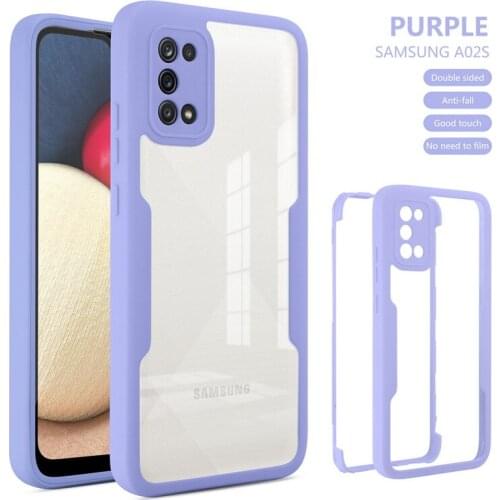 360 Full Protect Clear Phone Case For Samsung Galaxy A52 A72 A32 A22 A21S A02 A02S Quantum 2 Shockproof Soft Silicone Cover