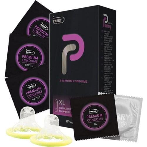 PARRY CONDOMS 12PCS Skin-friendly Condom Lengthened And Widened Version High Quality Natural Latex Condom XXL