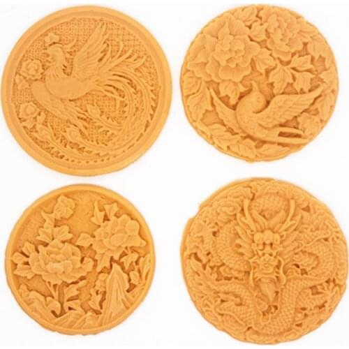 P267-68-69-70 Silicone mould Dragon phoenix flower bird shape soap mold handmade clay resin craft mold DIY decoration tools
