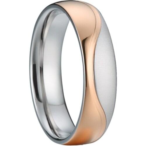 Jewelry factory wholesale ring men bague homme husband Anniversary gift Rose Gold Color Wedding rings