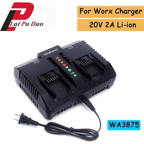 For Worx WA3875 2.0A 20V Lithium Battery Charger For Worx WA3520 WA3525 WA3578 WA3575 WA3742 Charger
