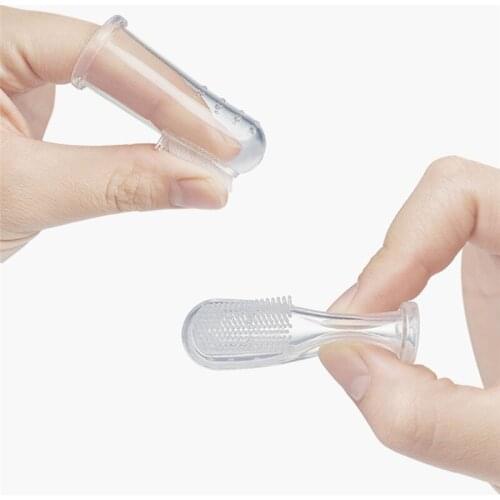 100 Pcs Finger toothbrush Wholesale Pet oral cleaning toothbrush Finger set pet toothbrush Pet feeding supplies Pet care tools