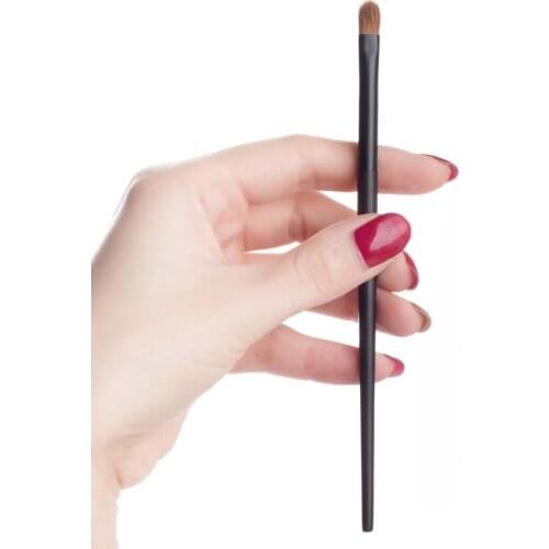 09 Professional Handmade Makeup Brushes Soft Weasel Hair Synthetic Fiber Small Eye Shadow Lip Brush Ebony Handle Make Up Brush