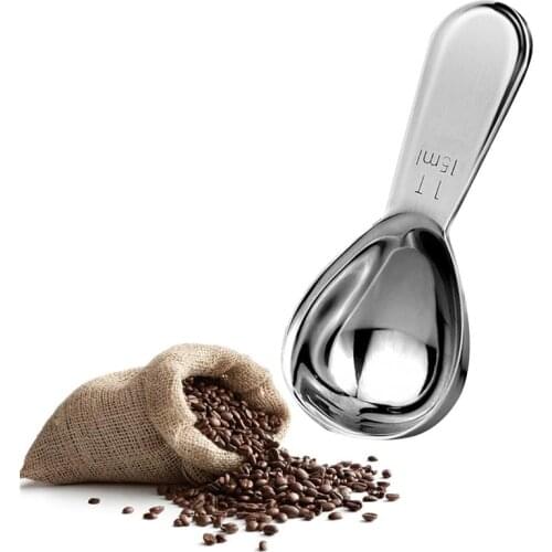 1/2pcs Creative Measuring Spoon Stainless Steel Measuring Cup Coffee Scoop Measuring Tool With Scale Coffee Tools