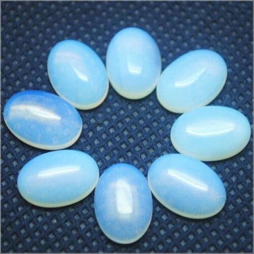 15pcs opal glass cabochon for fashion jewelry ring or earring making size 10x14mm fashion glass jewelry accessories