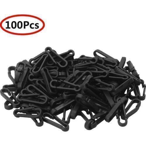 100Pcs Plastic Snap Clip Snap Hooks Mini Backpack Clasps Climbing Carabiners Buckle Keychain Camping Bottle Hooks Paracord